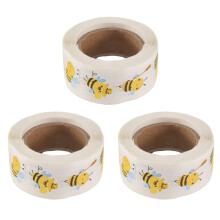 Bee Stickers Roll - 1500 Pcs Cute Bee Kindergarten Stickers for Christmas Favors, Office Supplies & Crafts