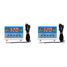 2X Digital Temperature Controller 220V Max 5000W Digital 30A -19 to 99 Temperature Controller XH-W3103