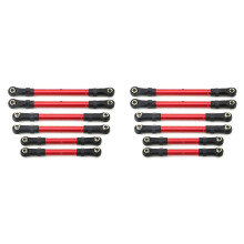 12X Tirante Tirante Dello Sterzo per Tirante Tirante Dello Sterzo per Hoss/Slash/Rustler 4WD Rosso