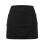 Women's Black Solid Skorts with Pockets Mid-Waist 3