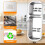 2X Reusable Snack Containers with Lids, Stainless Steel Double/2 Compartment Snack Box Container 8