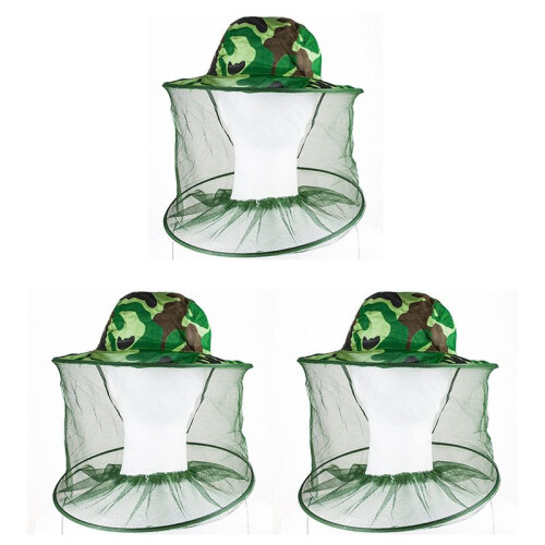 3X Beekeeper Antimosquito Bee Bug Insect Fly Mask Cap Hat with Net Mesh Face Protection 1