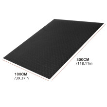 (100cm*300cm Black) 1pc rubber floor mat garage and shop floor mat willow black 100cm*300cm 39.37in*118.11in. Suitable for