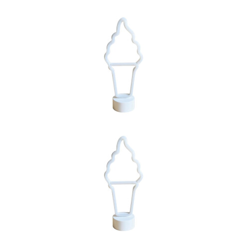 2Pcs Plastic LED Neon Lamp Light for Bedroom Decoration