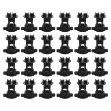 24Pcs Plastic Electric Fence Insulators Black Uv Resistant Post Clips
