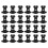24Pcs Plastic Electric Fence Insulators Black Uv Resistant Post Clips 1