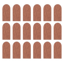 200Pcs Birch Wood Mini Roof Tiles Light Brown Sheets for Dollhouse
