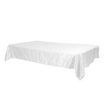 White Decorative Jacquard Tablecloth Waterproof for Indoor Outdoor