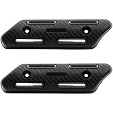 2Pcs Motorcycle Guard Black Plastic Heat Insulation Cover