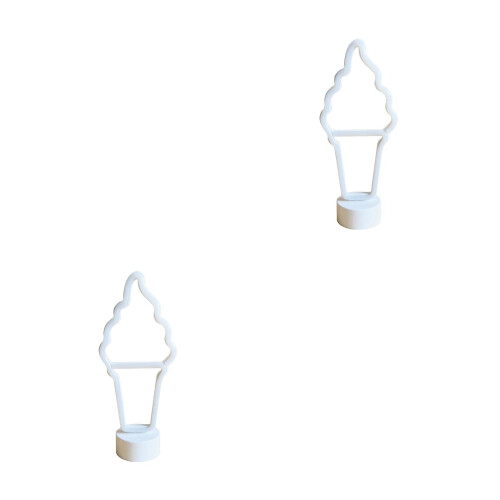 2Pcs Plastic LED Neon Lamp Light for Bedroom Decoration 1