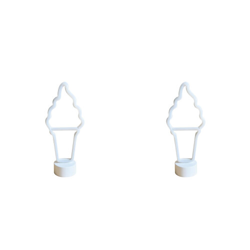 2Pcs Plastic LED Neon Lamp Light for Bedroom Decoration 2