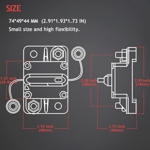 100A manuel nulstillingsafbryder 12-48V DC 2