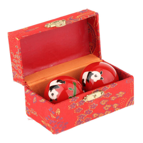 2-delte kinesiske Baoding massagebolde med opbevaringsboks 2