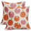Fodere per cuscini autunnali con zucche nere, 45x45 cm, set da 2 1
