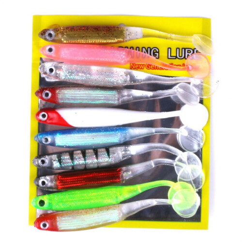 Artificial Fishing Bait Silicon Soft Rubber Fish 10 Pcs