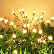 Solar tuinverlichting warm wit 32 LED's 4-pack