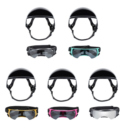 Ensemble casque de sécurité et lunettes de soleil pour-Rose 1