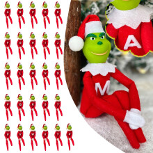 Décoration Grinch de Noël, ornements Grinch, pendentif lettre de Noël, compatible avec les décorations cadeaux de Noël et d'Halloween