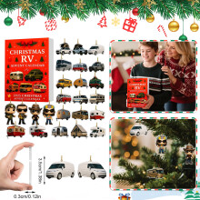 Vánoční adventní kalendář, 24dílná krabička na přívěsky