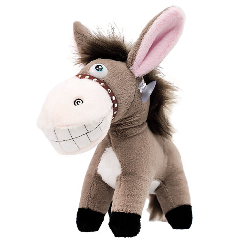 Funny Cartoon Donkey Teething Plush Toy 1pc