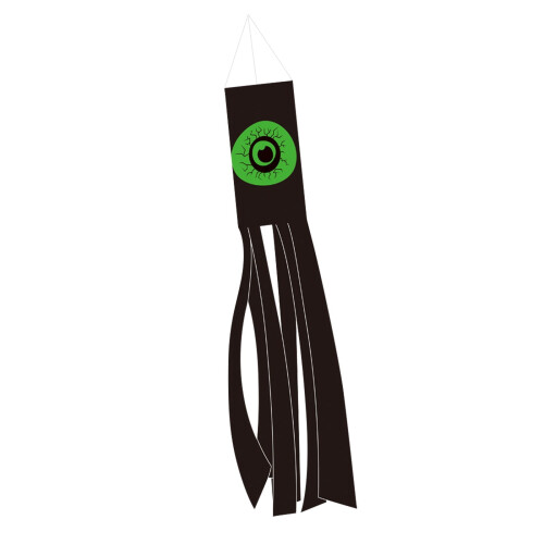 Halloween-vindpose med hvide LED-lys 122 cm