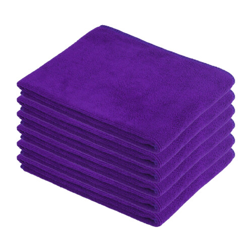 Lila Badetuch-Set, 6er-Pack, 30 x 60 cm