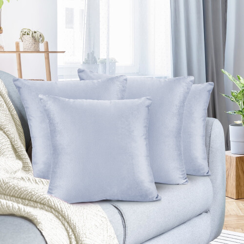 Fodere per cuscini decorativi in microfibra, confezione da 4