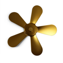 Ventilatore da stufa a 5 pale in alluminio, alimentato a calore.