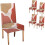 Stretch-Esszimmerstuhlhussen, 4er-Set – Rosa, Orange & 1