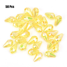 Perles à motifs de gouttes d'eau, perles à facettes multiples avec une finition en verre scintillant, matériau en verre de haute qualité pour vos