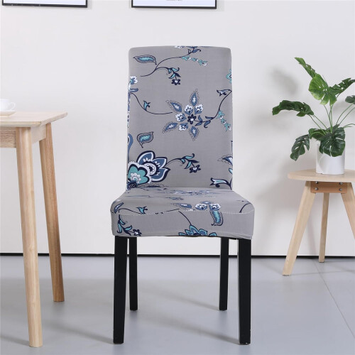 Capas de cadeira de jantar elásticas estampadas (pacote com 6) 1