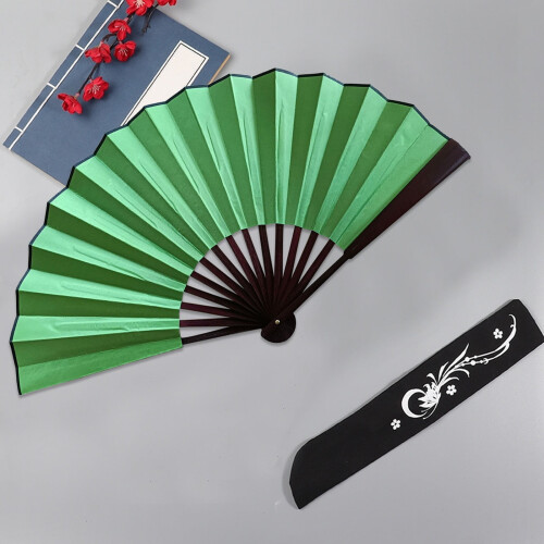 8-inch Red Bone Solid-Color Folding Fan for DIY Painting 1