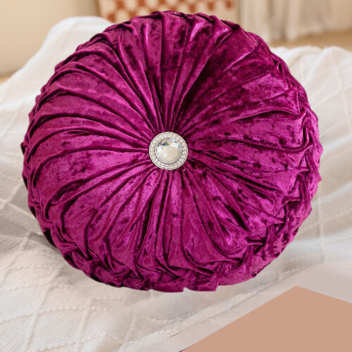 Round Pleated Floor Pillow 13.7 inch, 3 Styles 2