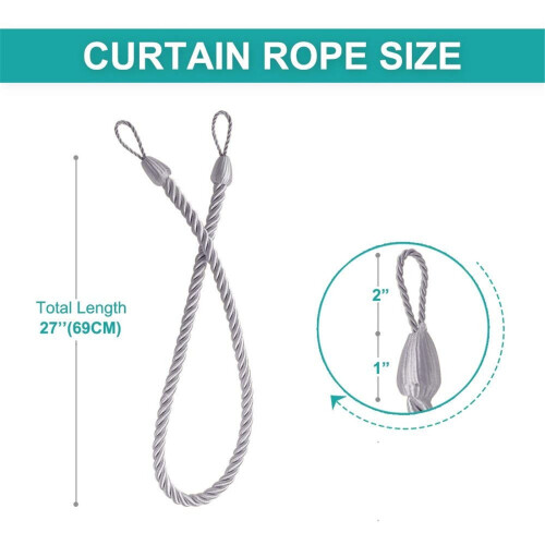Tassel Curtain Tiebacks Compatible with Most Curtains 2 Pcs 1