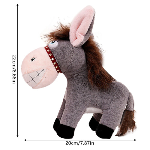 Funny Cartoon Donkey Teething Plush Toy 1pc 2