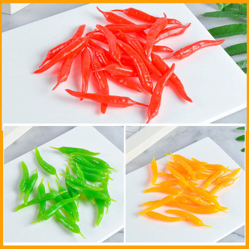 12-pack realistiska PVC-peppardekorationer 2