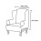 Light Green Jacquard Wingback Armchair Cover 2