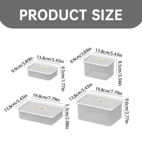Stapelbar plastmatförvaringslåda för kylskåp 2