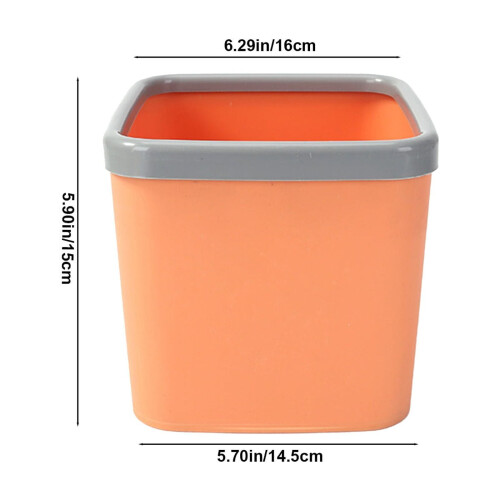 Schmaler Desktop-Mülleimer, Kunststoff, 1 Gallone, Orange 2