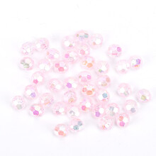Perles acryliques pour créations artisanales, forme à 96 facettes, taille multifacettes, perles à coudre à la main pour la décoration de