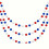 Pom Pom Garland Red White Blue Felt Ball String 8.2 Ft 2