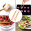 Pinces à toast en bambou Hariumiu 7 pouces, lot de 4 4
