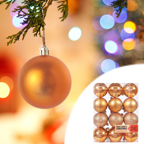 Christmas Ball Ornaments Yellow 4 cm 2