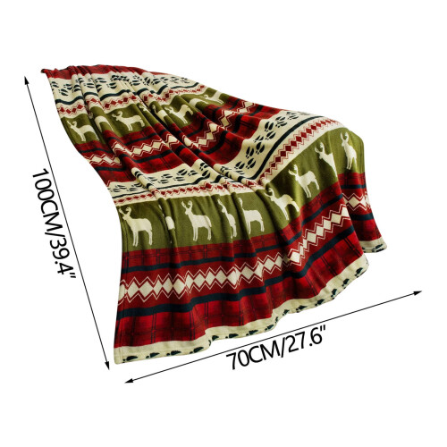 Coperta in pile con renne natalizie 1