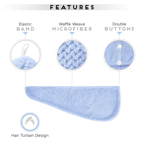 Conjunto de 2 Toalhas de Cabelo em Microfibra 2