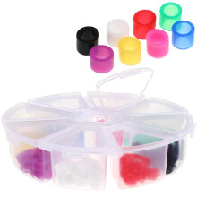 60Pièces Anneaux Identification Instruments Dentaires Silicone Durable