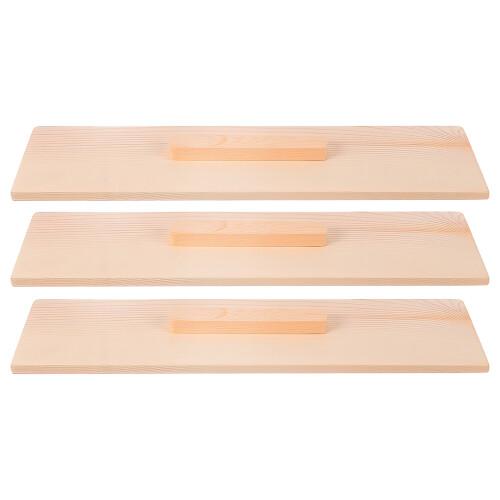 3Pièces Couvercles En Bois Rectangulaires Khaki Pour Faits Main
