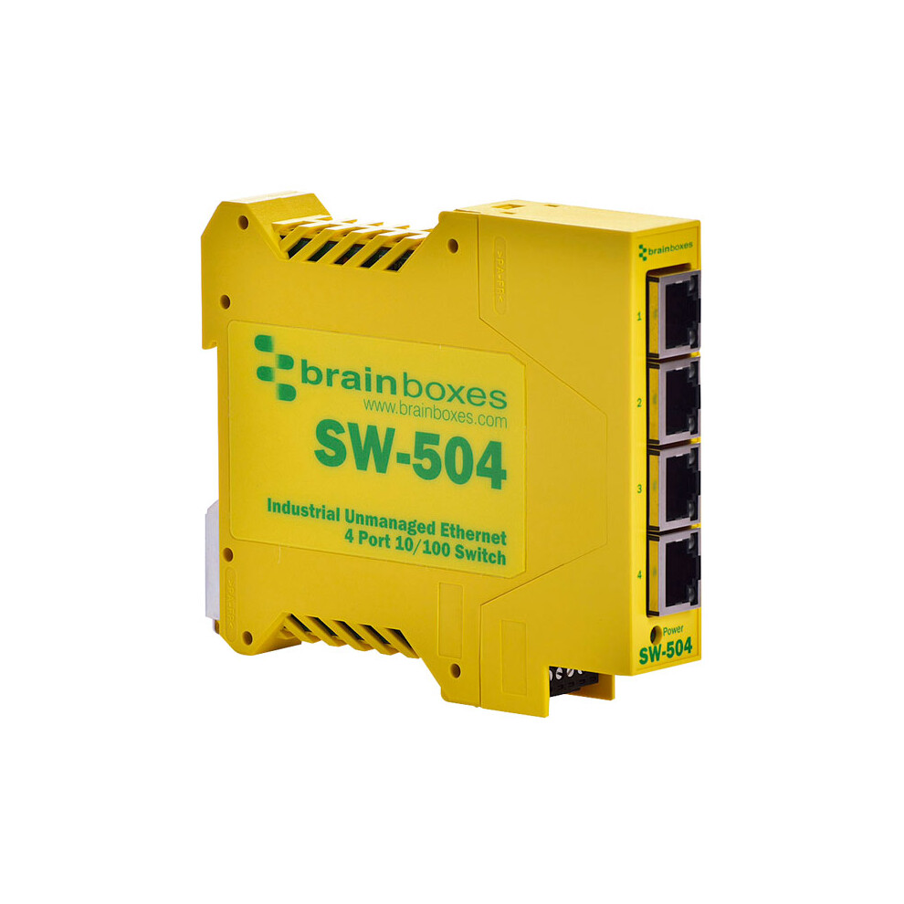 Brainboxes Sw-504 Industrial Ethernet 4 Port Switch Din Rail Mountable 837324009873