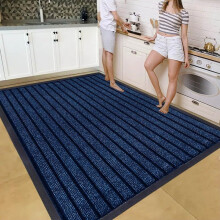 (Blue, 80 x 300 cm - XL Runner) 1pc Heavy Duty Rubber Runner & Area Rug | Outdoor Waterproof PVC Backing Non Slip Floor Carpet