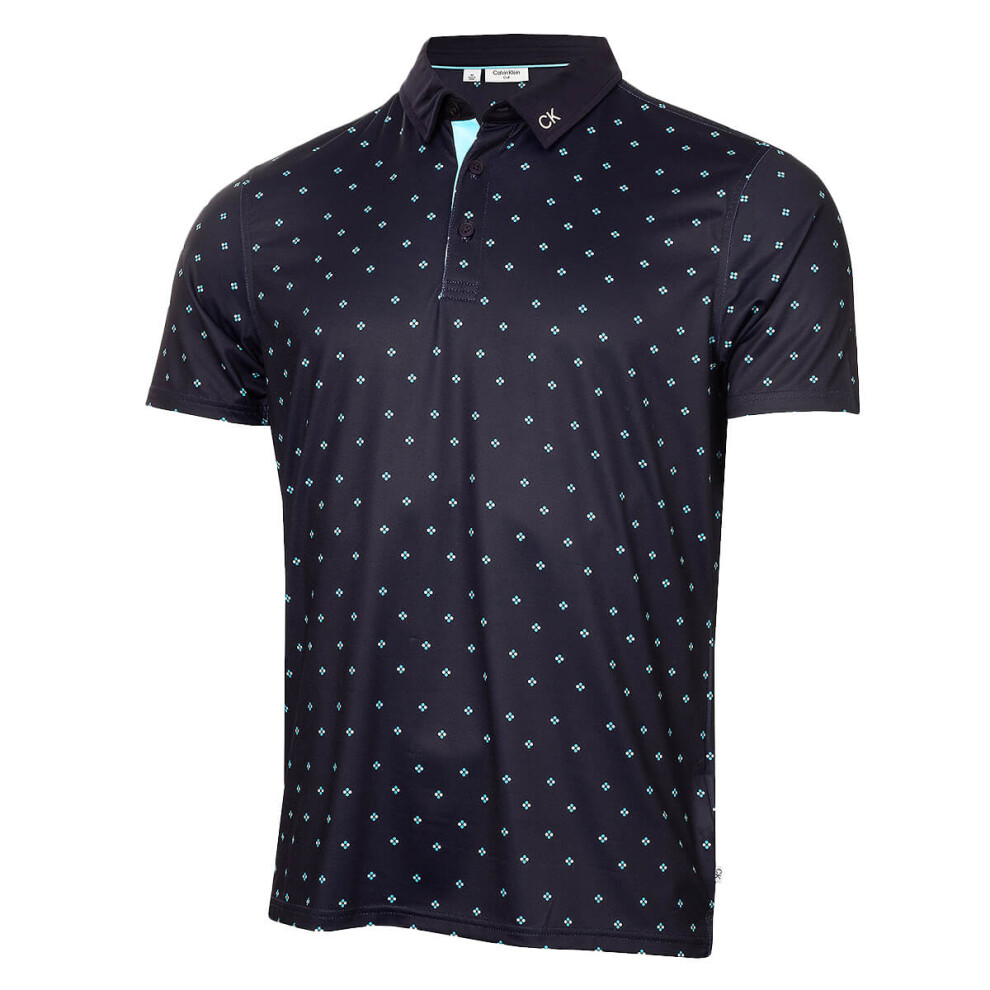 Calvin Klein (Xxl, Navy) Mens Riverton Moisture Wicking Technical Golf Polo Shirt Blue